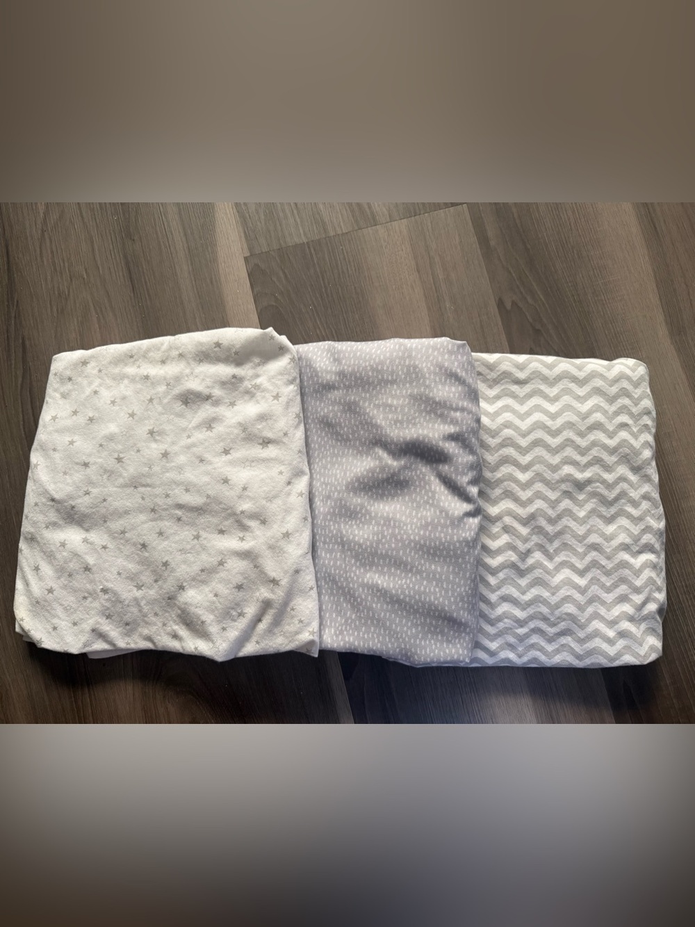 Gray and white crib sheets